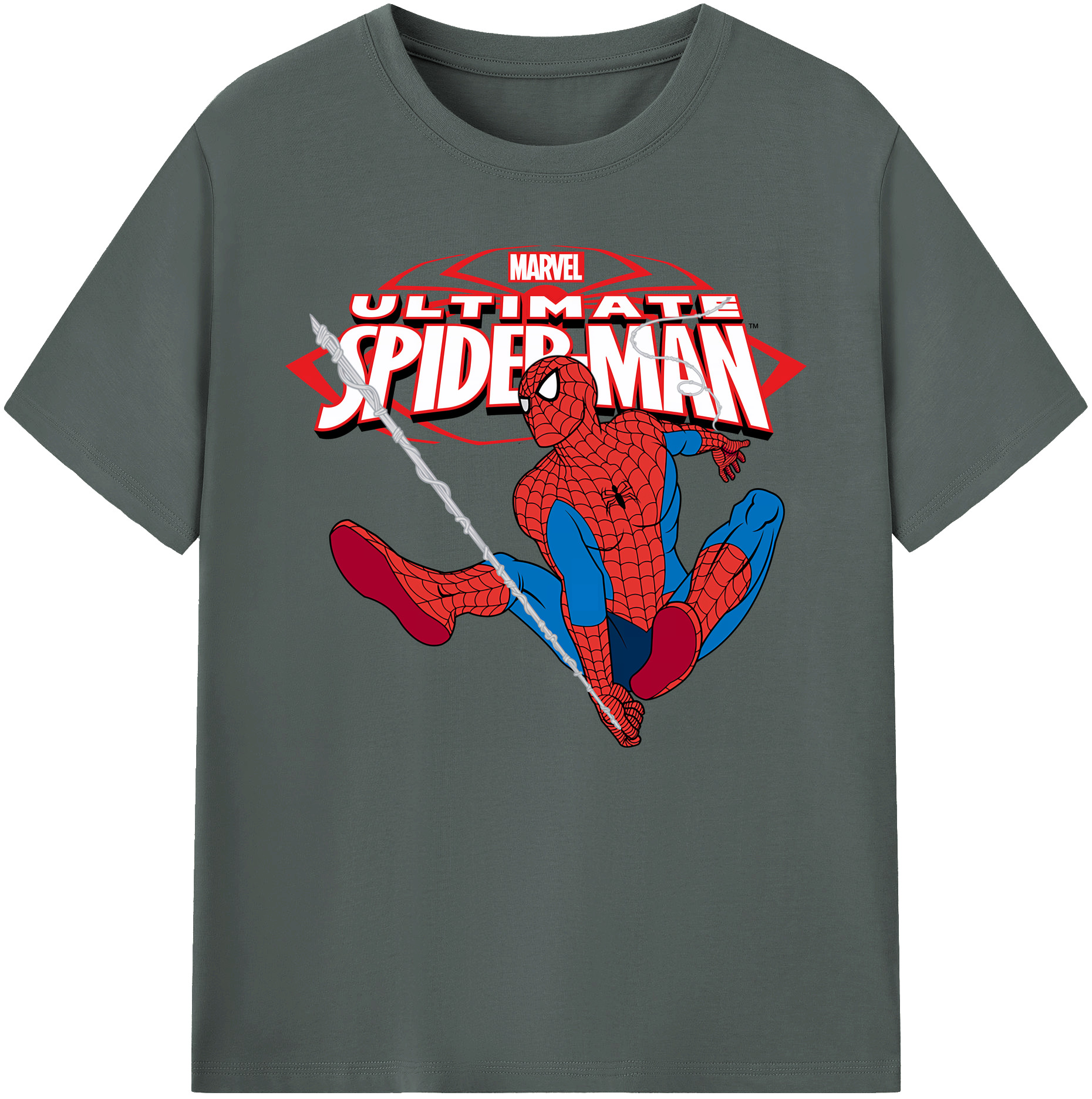 （画像用） Spider Man スパイダーマン 綿100％ メンズ半袖Tシャツ｜肌触りやわらか＆通気性